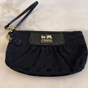 Coach Black Signature Wristlet